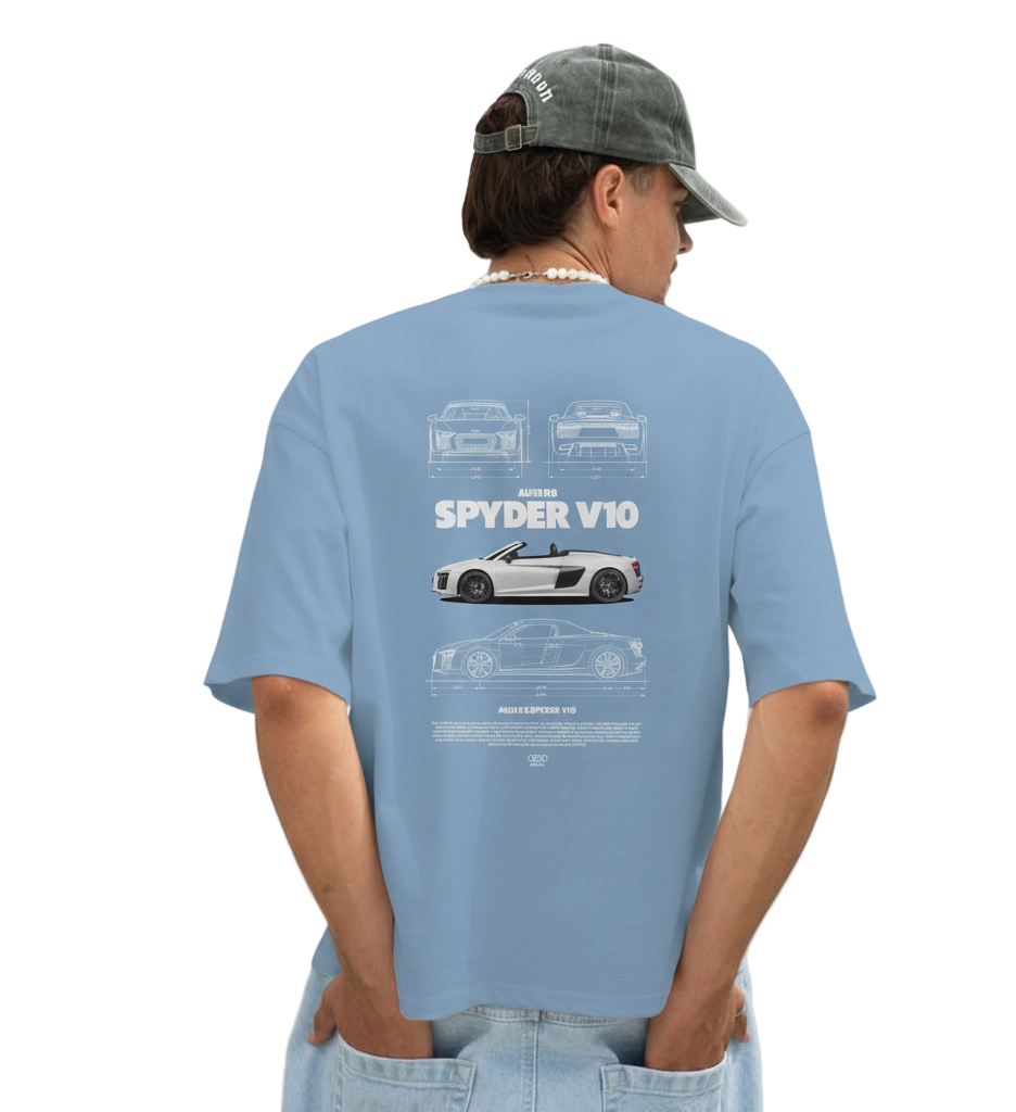 Audi R8 Oversized Graphic T-Shirt for Men & Women