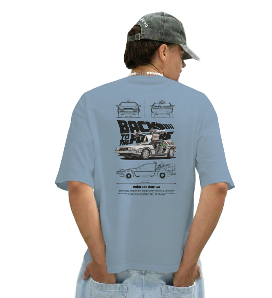 Oversized Back To The Future Graphic T-Shirt for Men & Women