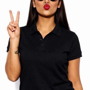 Black Polo T-Shirt for Men & Women