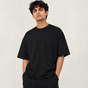 Black Oversized Unisex Cotton T-Shirt for Men & Women | Premium Tee